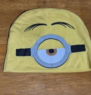 Yellow Minion-Inspired Kids Beanie